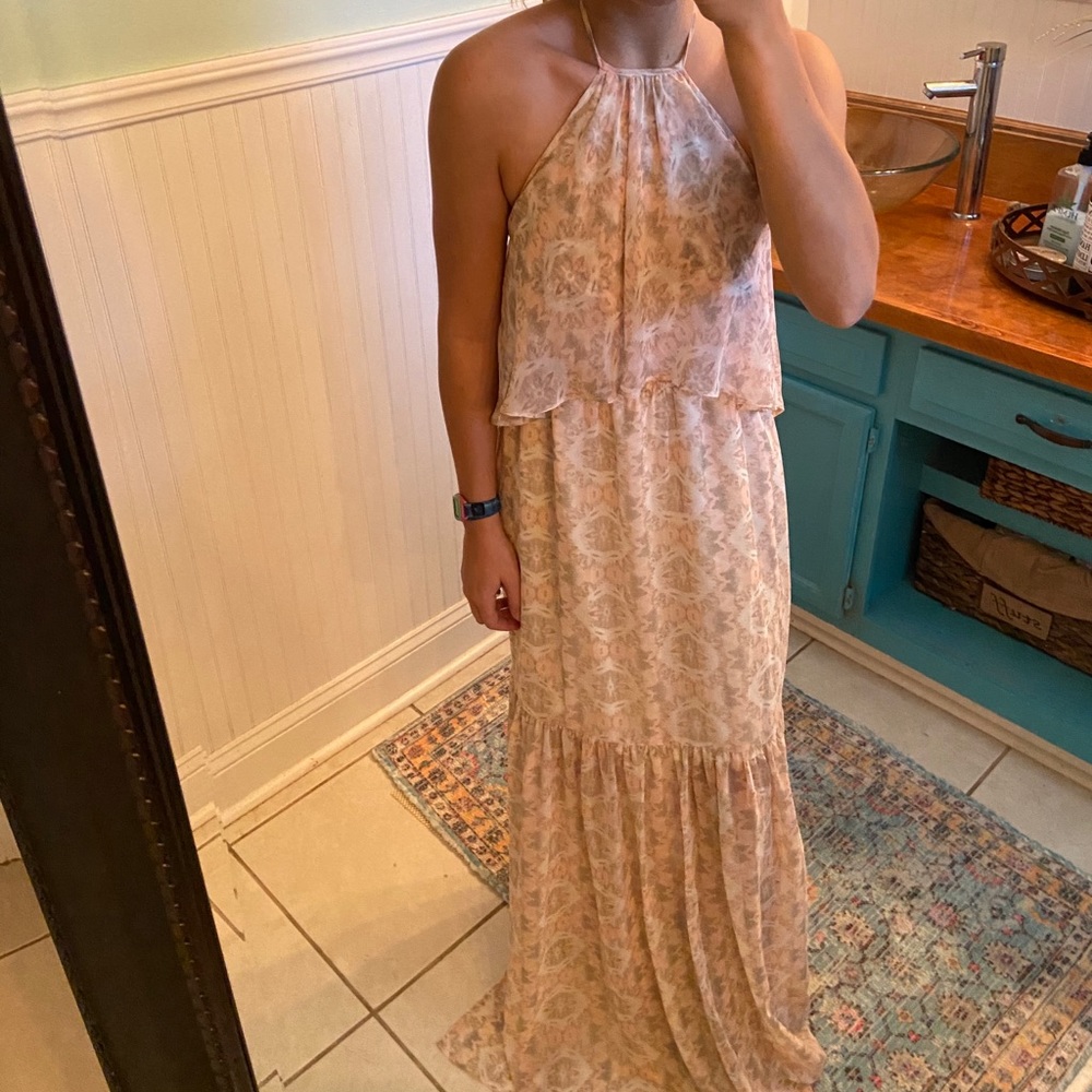 BCBG Beautiful blush maxi dress!